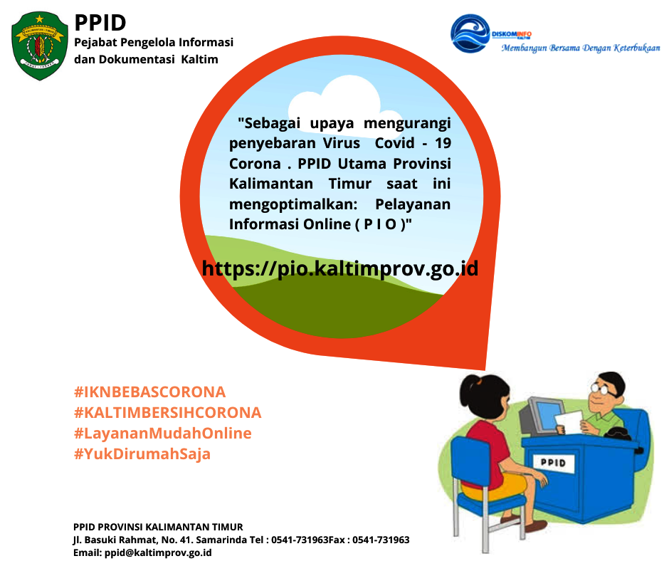 Antisipasi Penyebaran Covid -19 Pemohon Informasi Dihimbau Gunakan Layanan PIO